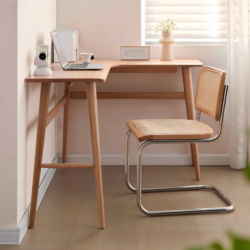 Bureau en L en bois massif, H 29,72 po x l 62,99 po x P 15,75 po