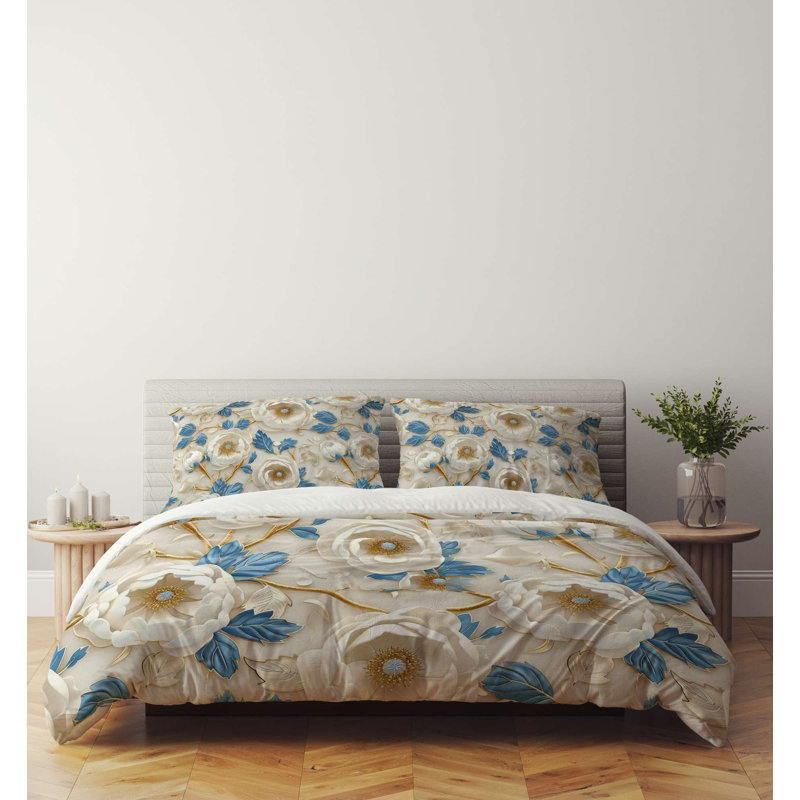 Super King Quilt Cover Set (3 Pieces), 100% Polyester & Cotton Blend, Duvet Cover 102.4 x 86.6 inches | 120 Thread Count, Machine Washable, Envelope Pillowcases, Stylish & Comfortable Bedding for a Luxurious Sleep Experience