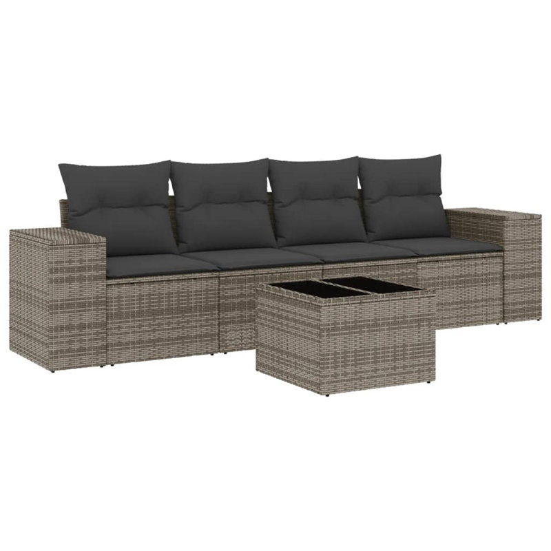  Ensemble de canapé de jardin gris