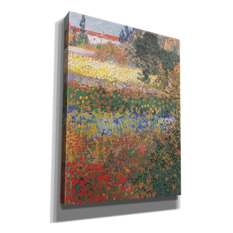 "Blumengarten" sur toile par MASTERS, H 16 po x l 12 po x P 0,75 po