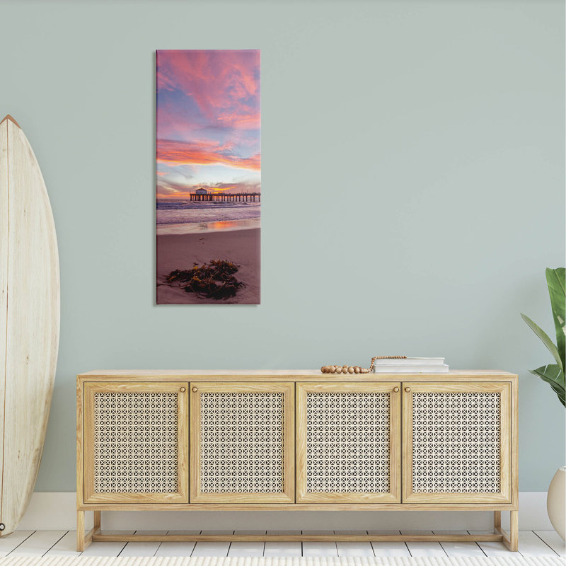 «Waterfront Dock Sunset Reflection» par Jeff Poe, H 48 po x l 20 po x P 1,5 po