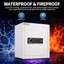 1.2 Cu Ft Fireproof Waterproof Home Safe Box, 4-in-1 Access Safe with Dual Alarm System, LED Light & Fireproof Bag for Cash, Jewellery, Documents & Valuables, White