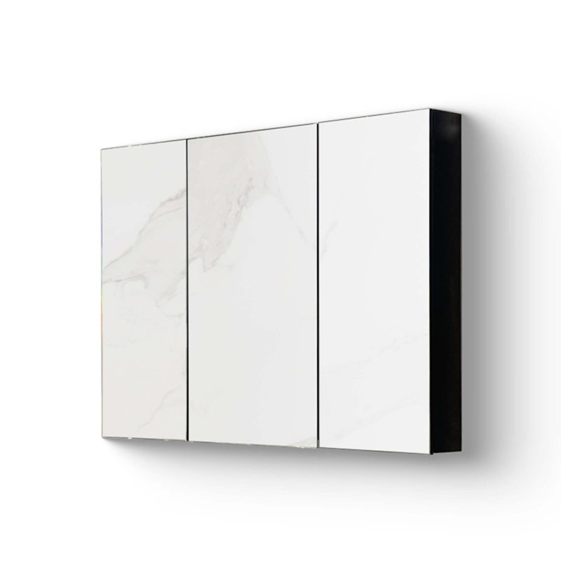 Armoire à pharmacie murale moderne avec miroir et rangement spacieux