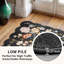 Tapis de couloir festonné 2 x 6 po - Tapis de couloir floral Boho antidérapant et lavable pour la cuisine, le vestibule, la chambre à coucher et la salle de bain - Tapis de sol doux à poils courts avec envers en caoutchouc (noir, 2 x 6)