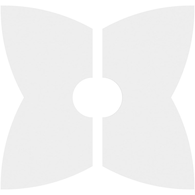 Médaillon de plafond contemporain en PVC 32 po x P 7 po x P 12 po x P 1 po Cosmo, H 1 po x l 32 po x P 32 po