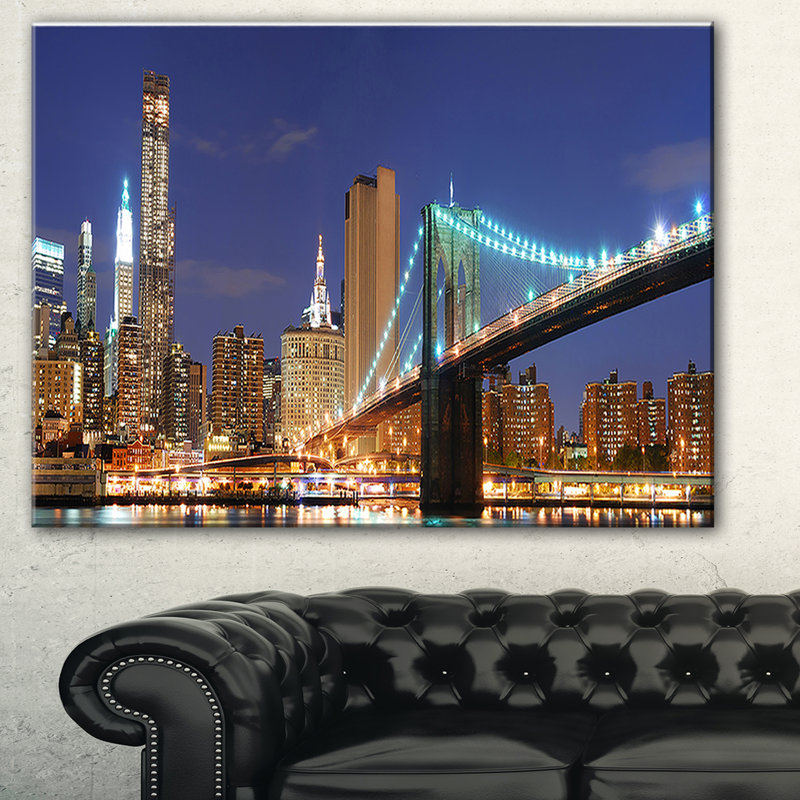 « manhattan horizon panorama », reproduction de photo sur toile, H 30 po x l 40 po x P 1 po