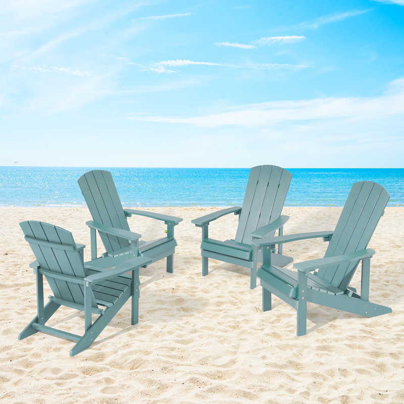 Chaise Adirondack pour l'extérieur Armenio, Bleu