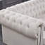Canapé Chesterfield en tissu beige