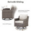 Chaises pivotantes de patio Red Barrel Studio®-1329908842