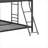 Three Full-Size Modern Triple Bunk Bed, No Box Spring Needed, Space-Saving Deep Black Metal Frame