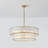 8 Light Gold Tiered Glass Adjustable Chandelier-1322572060-1322572061