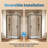 36"D x 36"W x 72"H Framed Corner Shower Enclosure, Square Shower Enclosure, Nano Easy Clean Coating Glass-130369677