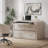 Avel Wood Twin Desk Dream Console with Mattress and Rounded Corners, Harvest Birch Gray
