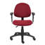 Chaise pivotante Jea, accoudoirs réglables, tweed rouge bourgogne, roues-117561197