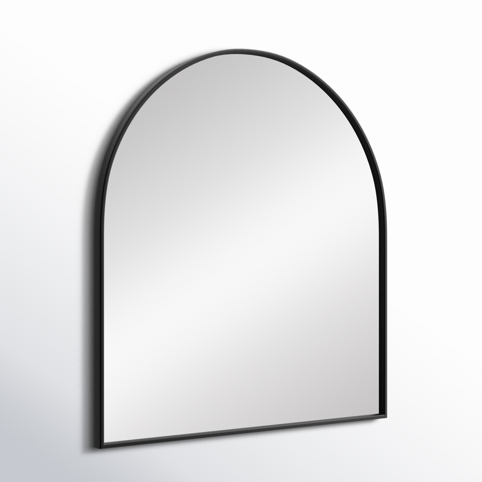 Sabine Metal Arch Wall Mirror, Black, 36" x 33"