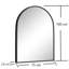 Arched Metal Framed Wall Mirror Bathroom Mirror Dresser Mirror, 100×75 cm/120×55 cm-2054041907-2054041911