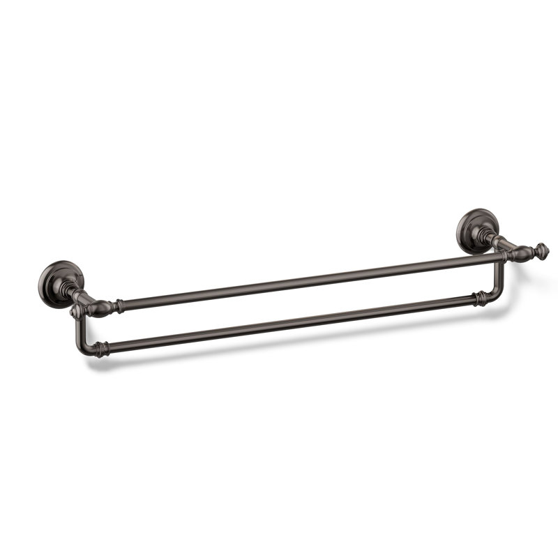 Artifacts® Double 24" Wall Mounted Towel Bar, Vibrant Titanium