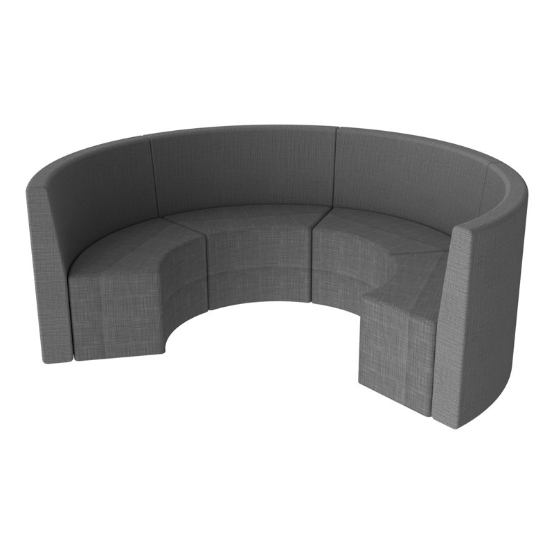 Chaises à dossier haut Pro Series S-Curve de 18 po de hauteur, ensemble de 4, Gris ardoise