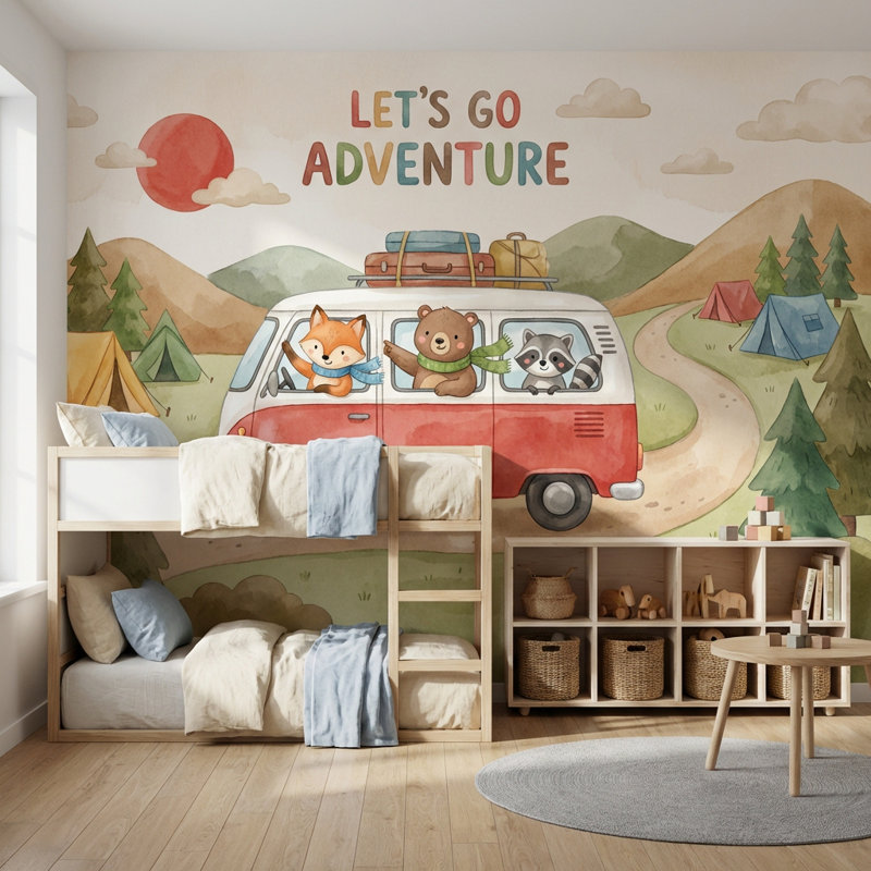 Murale Camper Van, Non tissé, 120 po x 96 po