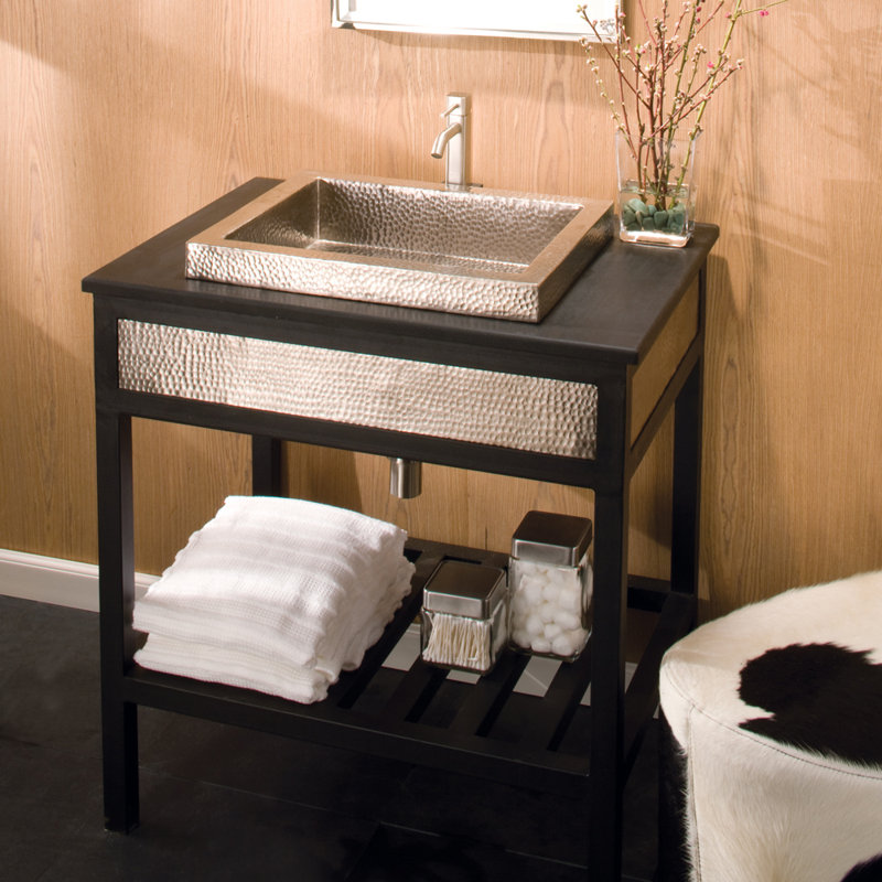 Cuzco 30" Single Bathroom Vanity Base Only, Brushed Nickel