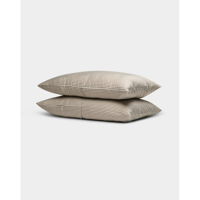 Bamboo Pillowcases, Standard Pillowcase, Classic Stripe in Ebony