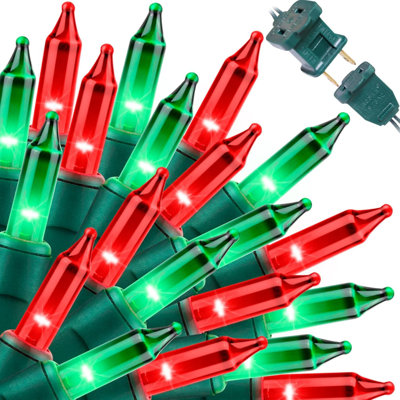 Super-Bright Extendable Warm White Christmas Lights Decoration 100Lights 19.6Ft UL Certified Mini Bulb String Lights Set For Outdoor Christmas Tree Garden Holiday Party Patio Wedding Decor