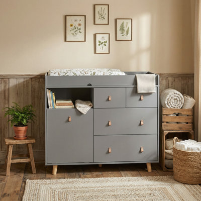 Stroman 45'' Wide Baby Changing Table Dresser With 4 Drawers