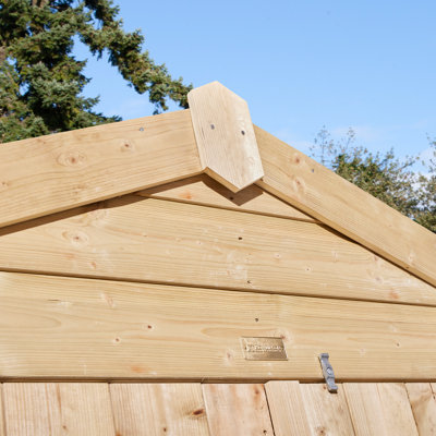 Rowlinson 8x6 Shiplap Apex Shed Double Door with Window