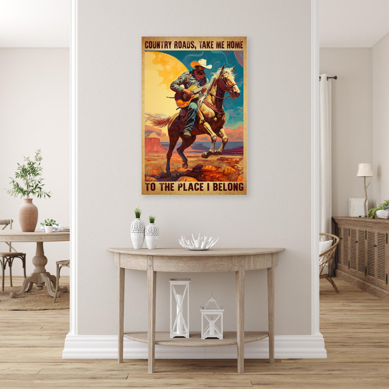 «Country Roads Take Me Home 1», reproduction sur toile, H 36 po x l 24 po x P 1,25 po