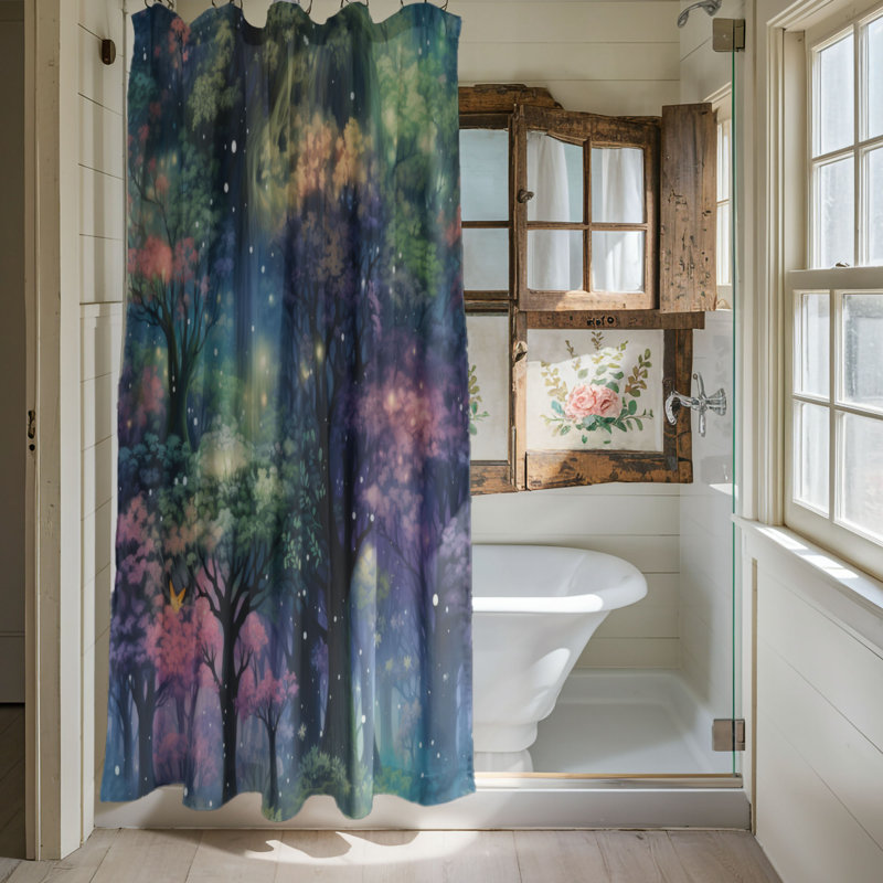Rideau de douche Forest Delight, H 74 po x l 71 po