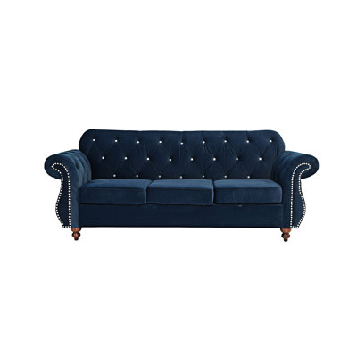 Velvet Sofa With Pillows