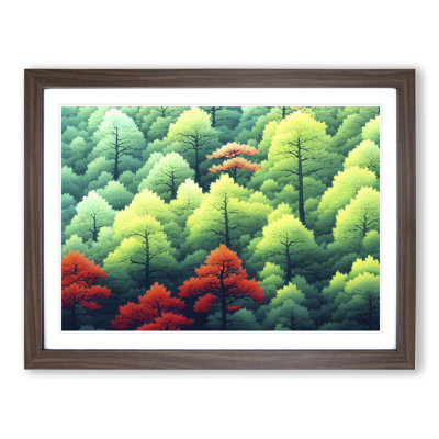 Japanese Forest Trees - Framed Print