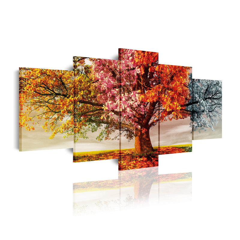 5 Piece No Frame Print on Canvas, 100cm H x 200cm W