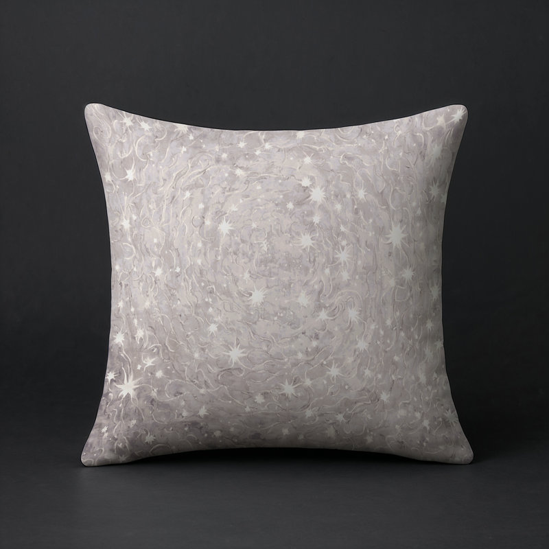 Coussin décoratif intérieur et extérieur Modern, Gris abstrait 59, Carré 16 po