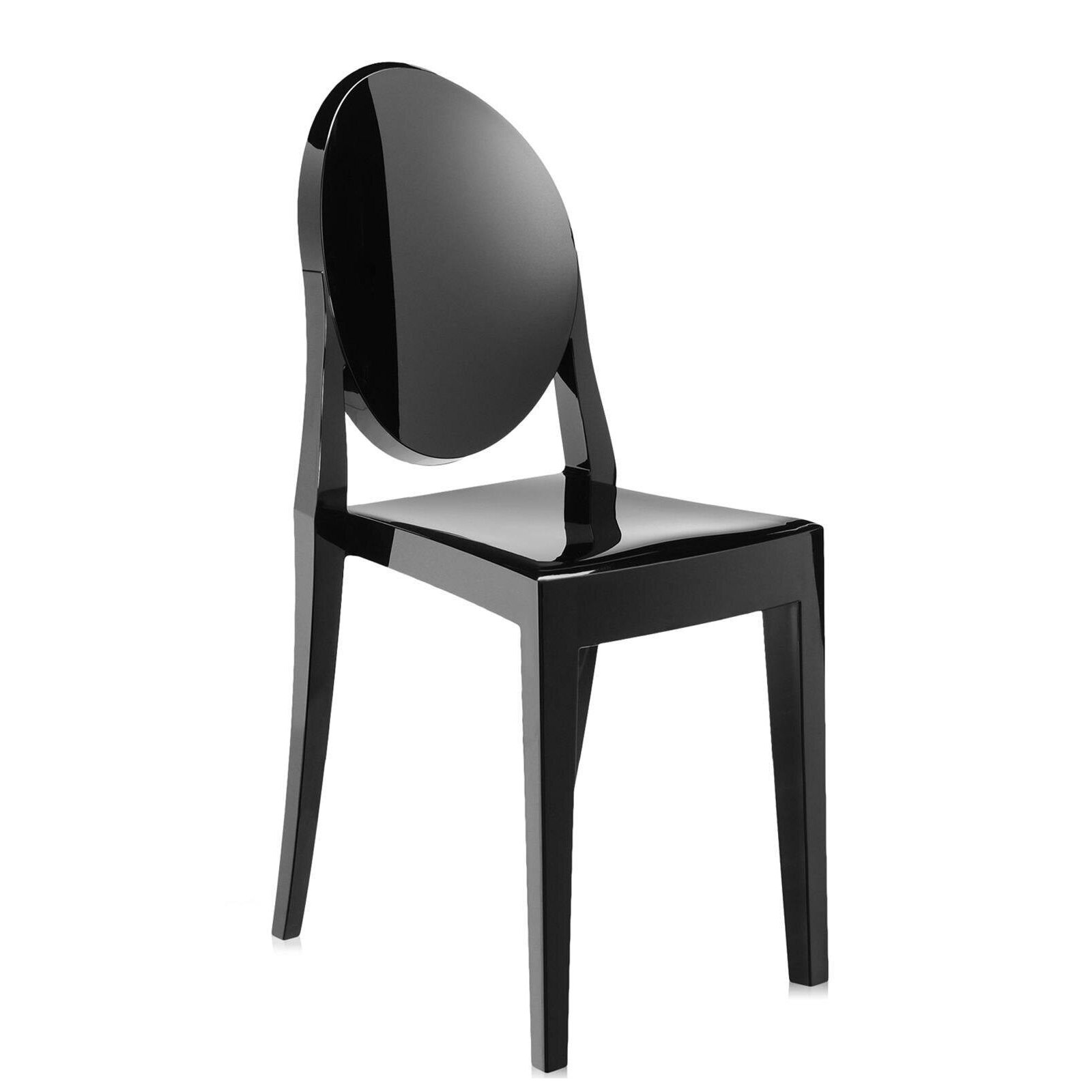 Victoria Ghost Chair, Glossy Black