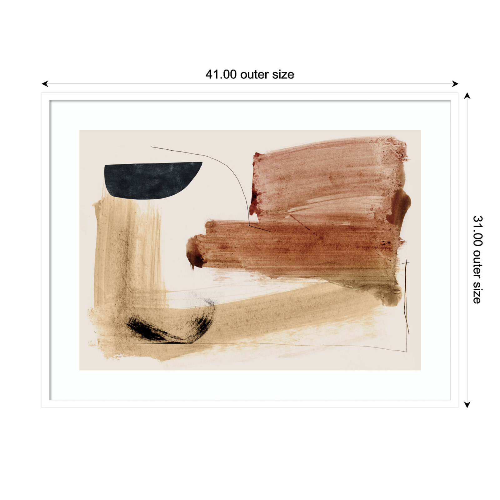 Cleve "Cooking" Print by Dan Hobday, White, 31" H x 41" W