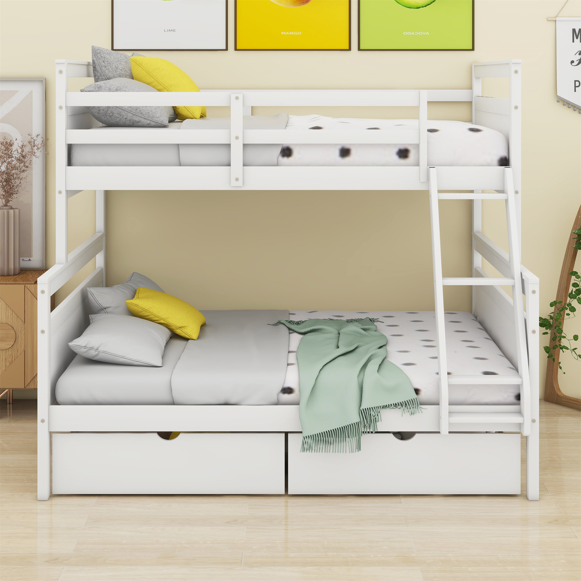 Harper Orchard Paniz Twin over Full 2 Drawer Standard Bunk Bed by ...