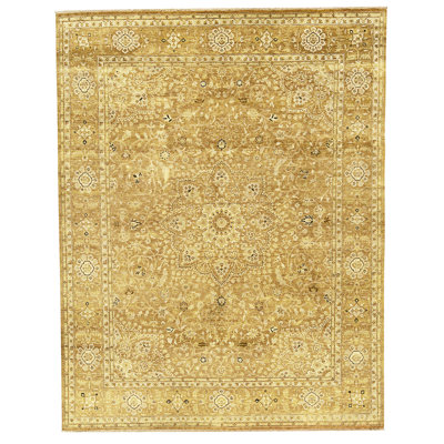 High-Quality Hand-Knotted Brown Area Rug