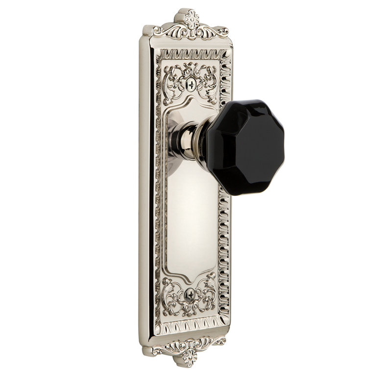 Assiette fausse plaque Grandeur Windsor, Nickel poli