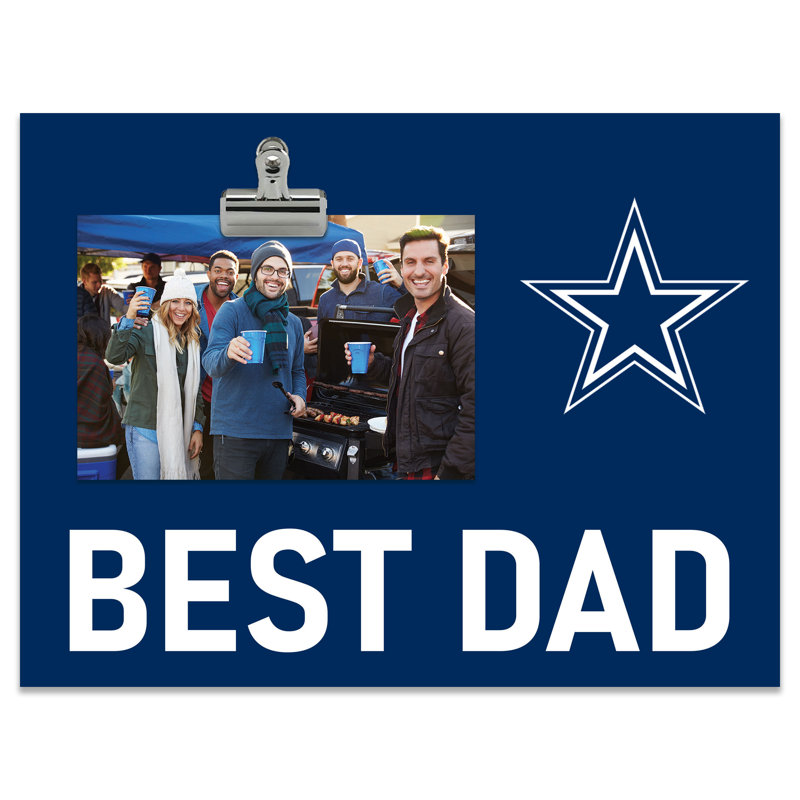 «Dallas Cowboys Bright Line - Best Dad», cadre à pince