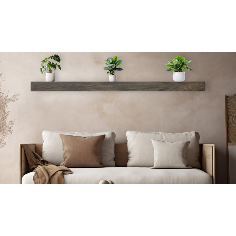 Tablette décorative Burdgick, Gris carbone, H 5 po x l 65 po x P 5 po