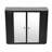 Bathroom Storage With 2 Mirrors And Open Shelf, Frame, Mid-Century Modern, Antique Black, 28.12 In Depth, 8.38 Width Cabinet Mirrored Doors Design, Black Color, Powder Coated Finish, Deep, 25.04 Lb-930546646
