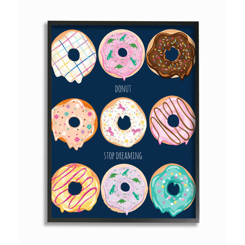 «Donut Stop Dreaming Motivational Dessert Pun» par Arrolynn Weiderhold - impression d'art graphique
