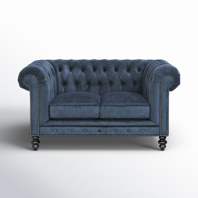 Ophelie 67" Rolled Arm Chesterfield Loveseat