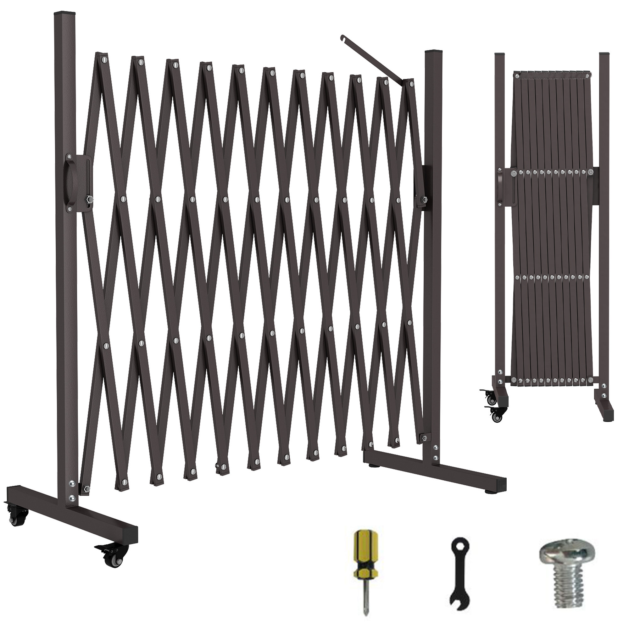 linor Folding Security Gate,11ft Aluminum Expandable Barricade Gate ...