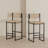Kitchen Bar Stools With Footrest Set Of 2 Paper Rope Weave Dining Chairs Counter Height Barstool