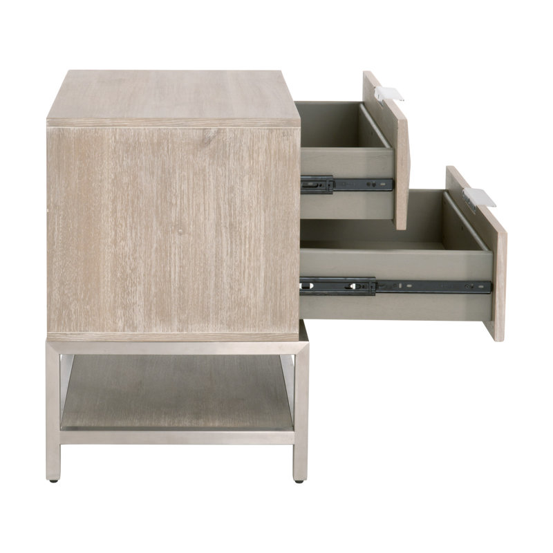 Table de chevet 2 tiroirs Nemeth