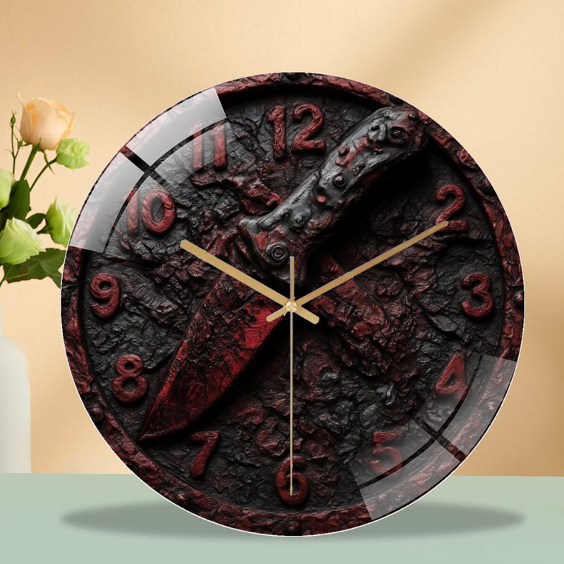 Horloge murale moderne en verre 12 po