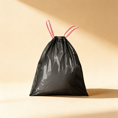 8 Gallon Drawstring Trash Bags, Heavy-Duty Garbage Bags, Unscented, Pack Of 40, 55X65cm Size, 8.4G Per Bag