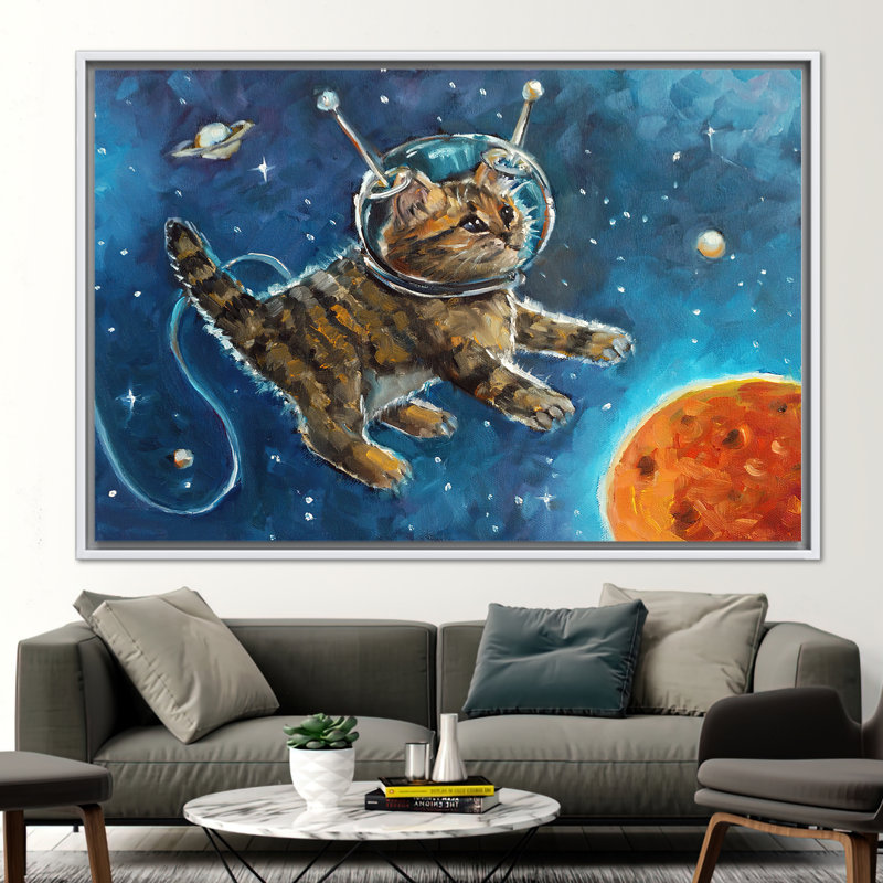 Print on Canvas, 60 cm H x 90 cm W, White Floater Framed